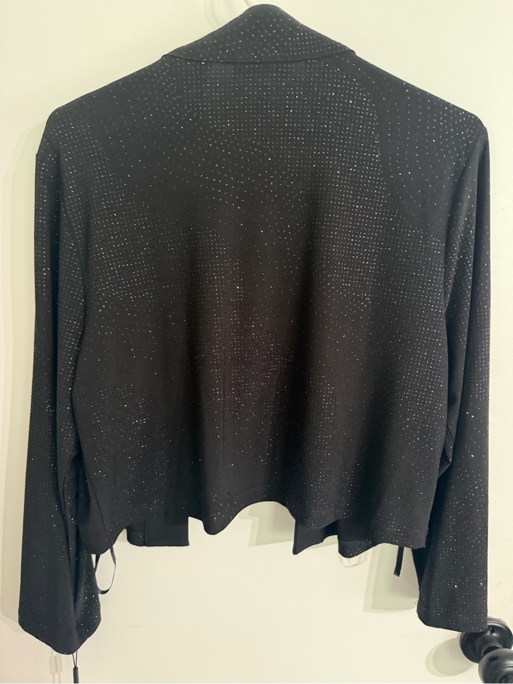 Calvin Klein Black Metallic Knit Shrug | Women’s Size XL | Sparkle Cardigan NWT - Picture 2 of 5